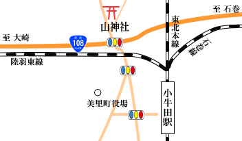 山神社　観光マップ