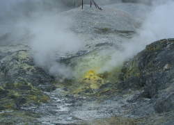 硫黄の噴出口