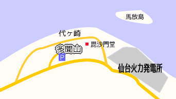 多聞山への地図